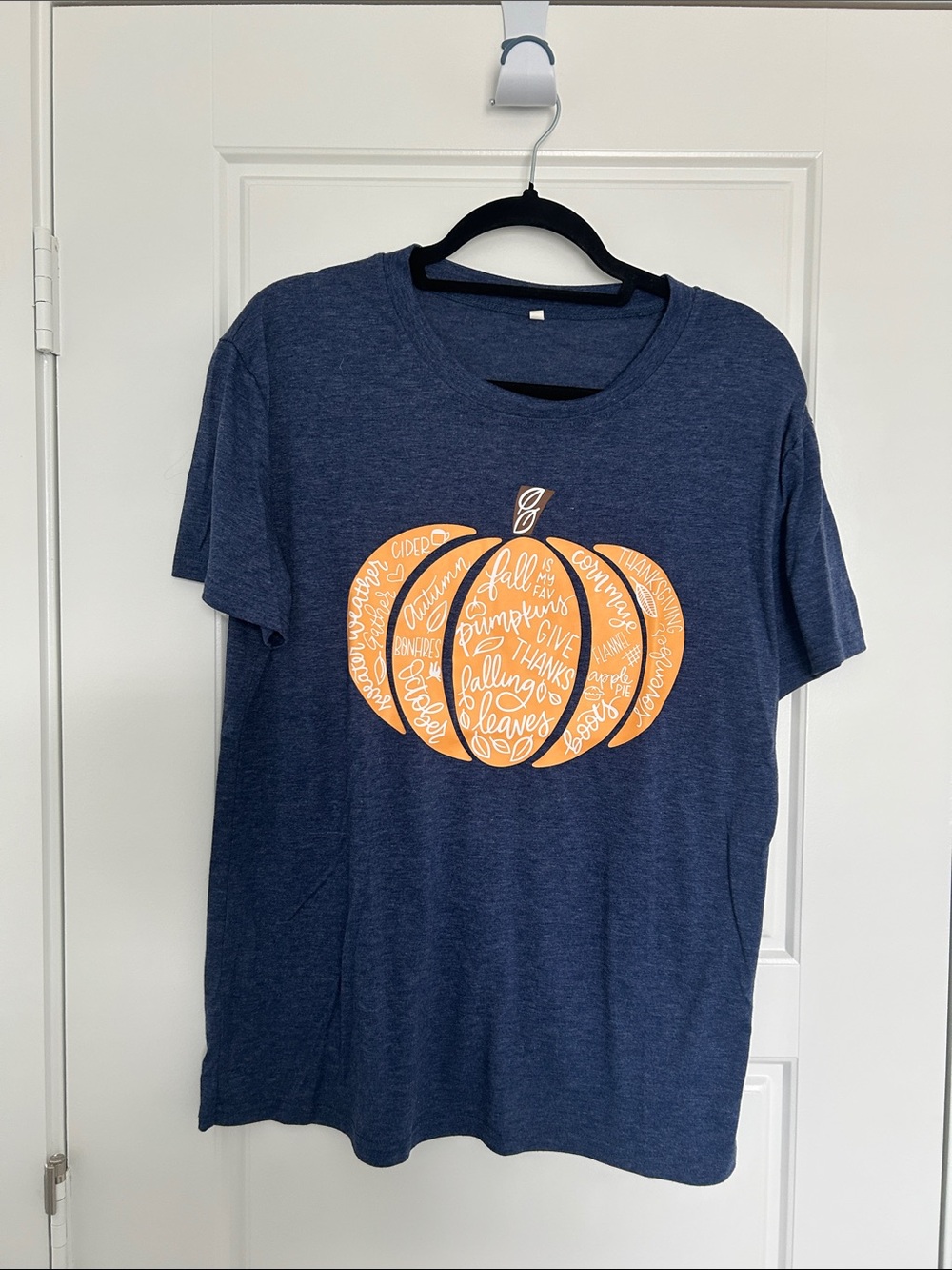 Navy Blue Pumpkin Graphic Tee